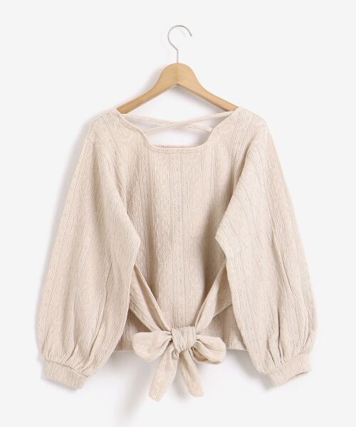 MAJESTIC LEGON / マジェスティックレゴン カットソー | バックリボンジャカードトップス | 詳細1