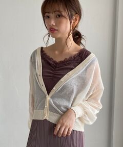 MAJESTIC LEGON / マジェスティックレゴン カーディガン・ボレロ | シアーカーディガン