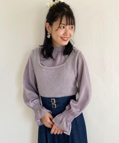 MAJESTIC LEGON / マジェスティックレゴン シャツ・ブラウス | モールフェザービスチェセットブラウス