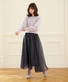 MAJESTIC LEGON / マジェスティックレゴン ロング・マキシ丈スカート | エアリーオーガンジースカート