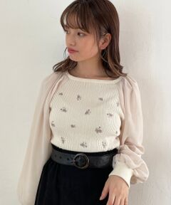 MAJESTIC LEGON / マジェスティックレゴン ニット・セーター | アソート刺繍スクエアニット