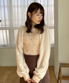 MAJESTIC LEGON / マジェスティックレゴン ニット・セーター | アソート刺繍スクエアニット