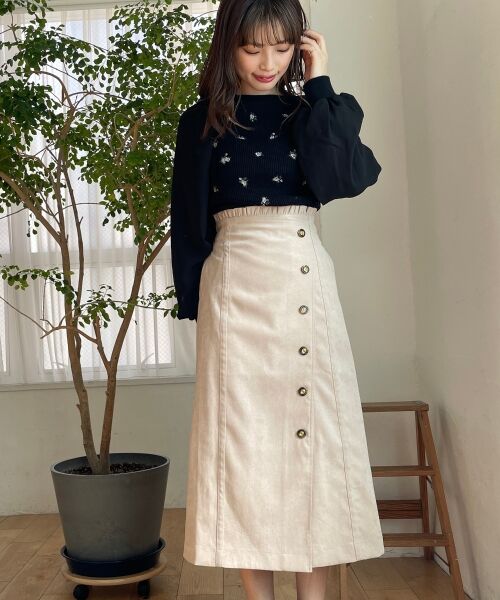 MAJESTIC LEGON / マジェスティックレゴン ニット・セーター | アソート刺繍スクエアニット | 詳細15