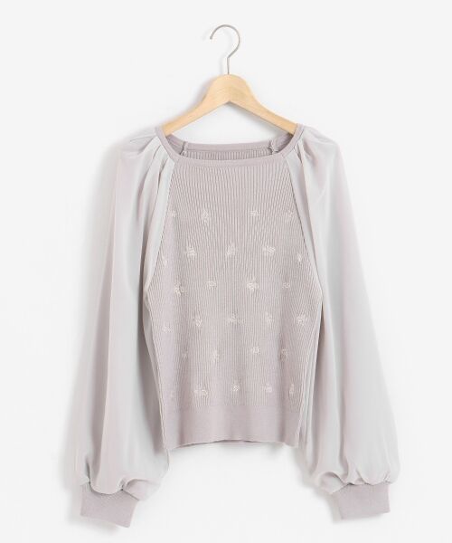 MAJESTIC LEGON / マジェスティックレゴン ニット・セーター | アソート刺繍スクエアニット | 詳細19