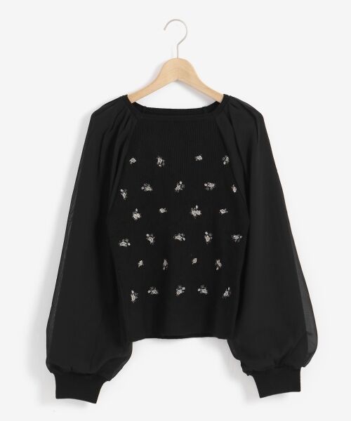 MAJESTIC LEGON / マジェスティックレゴン ニット・セーター | アソート刺繍スクエアニット | 詳細20