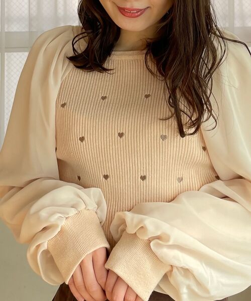 MAJESTIC LEGON / マジェスティックレゴン ニット・セーター | アソート刺繍スクエアニット | 詳細7