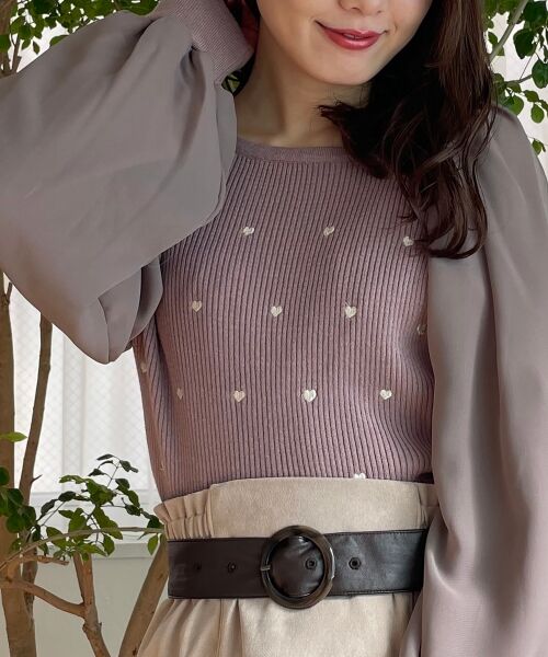 MAJESTIC LEGON / マジェスティックレゴン ニット・セーター | アソート刺繍スクエアニット | 詳細9