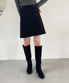 MAJESTIC LEGON / マジェスティックレゴン ミニ・ひざ丈スカート | サイドボタンAラインミニスカート