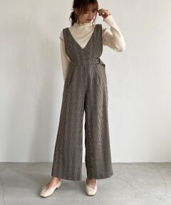 カシュクールワイドサロペット