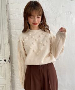 MAJESTIC LEGON / マジェスティックレゴン ニット・セーター | ポンポンボリュームニット