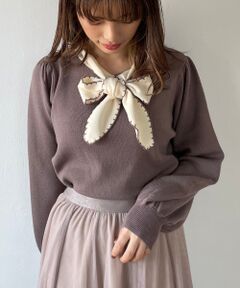 MAJESTIC LEGON / マジェスティックレゴン ニット・セーター | バイカラーボウタイニット