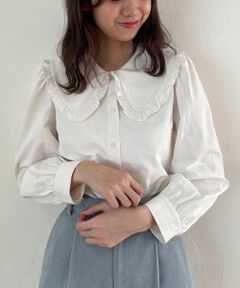 MAJESTIC LEGON / マジェスティックレゴン シャツ・ブラウス | フリルカラーブラウス