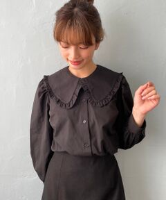 MAJESTIC LEGON / マジェスティックレゴン シャツ・ブラウス | フリルカラーブラウス