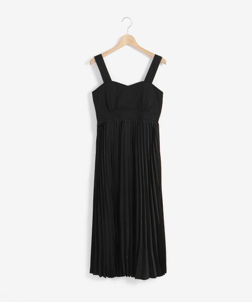 MAJESTIC LEGON / マジェスティックレゴン ロング・マキシ丈ワンピース | サテンプリーツコンビワンピ | 詳細13