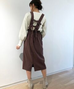 MAJESTIC LEGON / マジェスティックレゴン ミニ・ひざ丈スカート | バックリボンサス付Iラインスカート