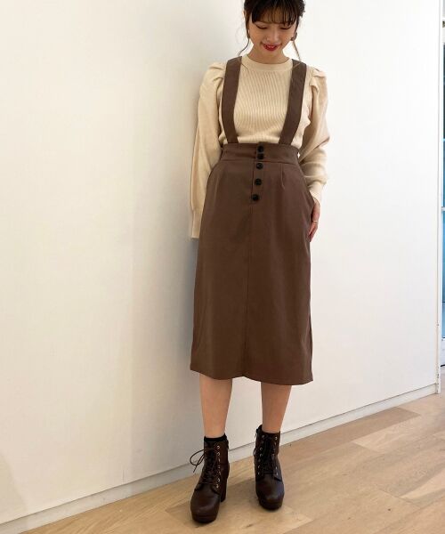 MAJESTIC LEGON / マジェスティックレゴン ミニ・ひざ丈スカート | バックリボンサス付Iラインスカート | 詳細9