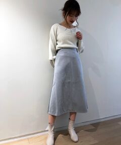 MAJESTIC LEGON / マジェスティックレゴン ロング・マキシ丈スカート | フェイクスウェードフレアスカート