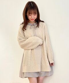 MAJESTIC LEGON / マジェスティックレゴン ミニ丈・ひざ丈ワンピース | ニットセットミニワンピース