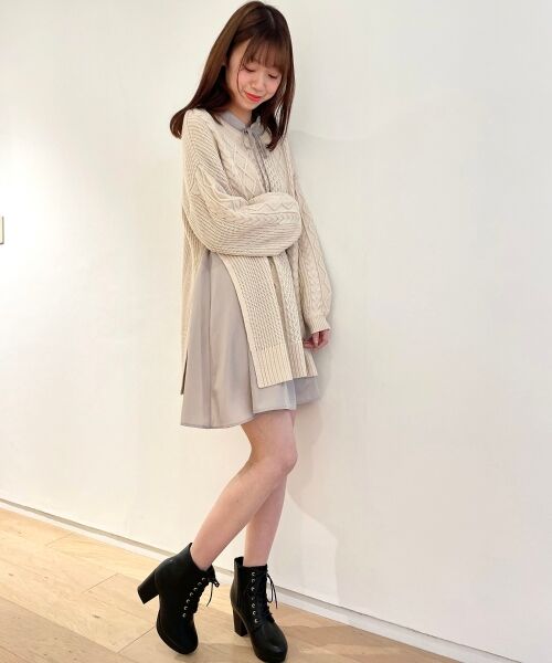 MAJESTIC LEGON / マジェスティックレゴン ミニ丈・ひざ丈ワンピース | ニットセットミニワンピース | 詳細6