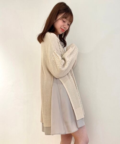 MAJESTIC LEGON / マジェスティックレゴン ミニ丈・ひざ丈ワンピース | ニットセットミニワンピース | 詳細7