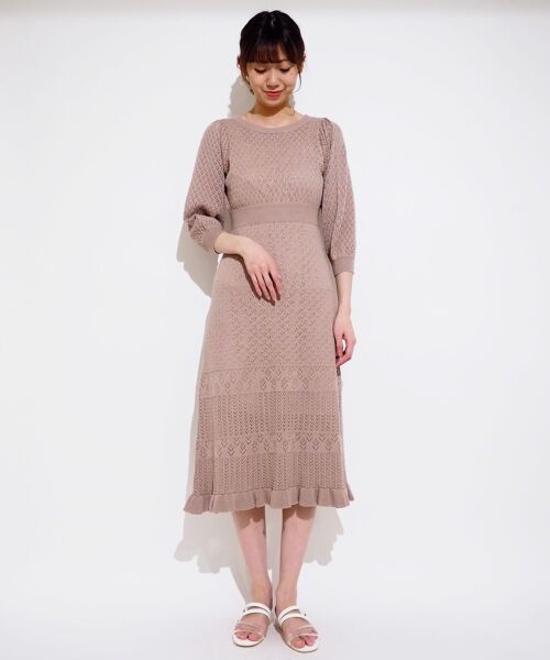 セール レーシーパターンニットワンピ ロング マキシ丈ワンピース Majestic Legon マジェスティックレゴン ファッション通販 タカシマヤファッションスクエア