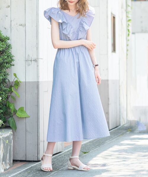 セール フリルフレアーロングワンピース ロング マキシ丈ワンピース Majestic Legon マジェスティックレゴン ファッション通販 タカシマヤファッションスクエア