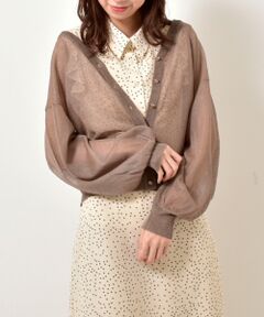 MAJESTIC LEGON / マジェスティックレゴン ニット・セーター | キラキラVネックカーディガン