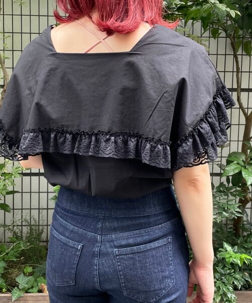 MAJESTIC LEGON / マジェスティックレゴン シャツ・ブラウス | ケープカラーモノトーンブラウス | 詳細15