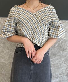 MAJESTIC LEGON / マジェスティックレゴン シャツ・ブラウス | シャーリングクロスブラウス