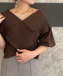 MAJESTIC LEGON / マジェスティックレゴン シャツ・ブラウス | シャーリングクロスブラウス