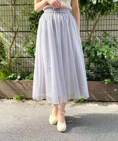 MAJESTIC LEGON / マジェスティックレゴン ロング・マキシ丈スカート | エアリーパターンチュールスカート