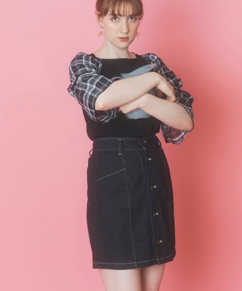 MAJESTIC LEGON / マジェスティックレゴン ミニ・ひざ丈スカート | ステッチミニスカート | 詳細3