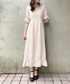 MAJESTIC LEGON / マジェスティックレゴン ロング・マキシ丈ワンピース | スクエアチェックロングワンピース