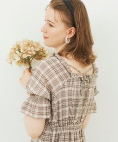 MAJESTIC LEGON / マジェスティックレゴン ロング・マキシ丈ワンピース | スクエアチェックロングワンピース