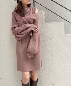 MAJESTIC LEGON / マジェスティックレゴン ミニ丈・ひざ丈ワンピース | ショートニットセットワンピ