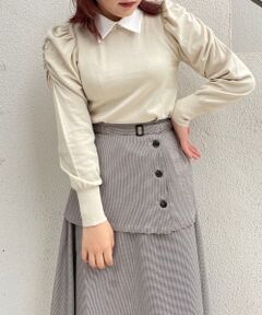 MAJESTIC LEGON / マジェスティックレゴン ニット・セーター | 襟付き2way長袖ニット