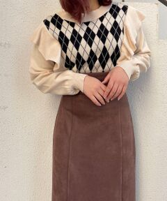 MAJESTIC LEGON / マジェスティックレゴン ニット・セーター | クラシカルパターンフリルニット