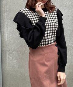 MAJESTIC LEGON / マジェスティックレゴン ニット・セーター | クラシカルパターンフリルニット