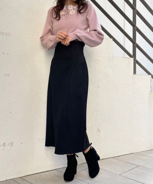 MAJESTIC LEGON / マジェスティックレゴン ニット・セーター | フローラルエンブロイダリーニット | 詳細7