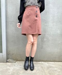 MAJESTIC LEGON / マジェスティックレゴン ミニ・ひざ丈スカート | ボタンデザインAラインスカート