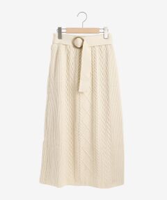 MAJESTIC LEGON / マジェスティックレゴン ロング・マキシ丈スカート | ベルト付きケーブルロングスカート