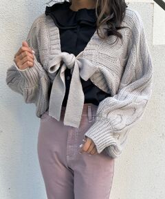 MAJESTIC LEGON / マジェスティックレゴン カーディガン・ボレロ | ケーブルニットボレロ