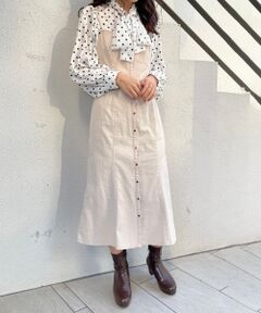 MAJESTIC LEGON / マジェスティックレゴン ロング・マキシ丈ワンピース | ladyフロントボタンワンピ