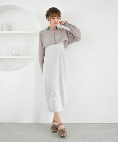 MAJESTIC LEGON / マジェスティックレゴン ロング・マキシ丈ワンピース | ショートシャツセットワンピ | 詳細1