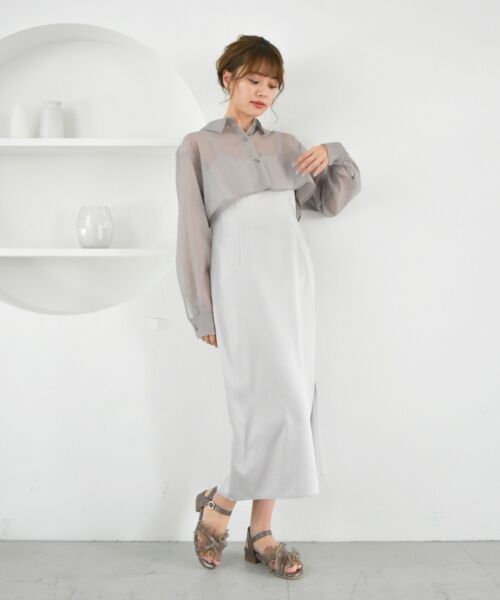 MAJESTIC LEGON / マジェスティックレゴン ロング・マキシ丈ワンピース | ショートシャツセットワンピ | 詳細3