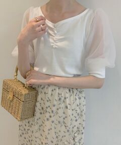 MAJESTIC LEGON / マジェスティックレゴン カットソー | ボリュームスリーブギャザートップス