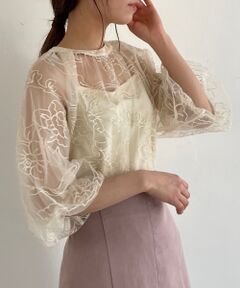 MAJESTIC LEGON / マジェスティックレゴン シャツ・ブラウス | エンブロイダリーエアリーブラウス