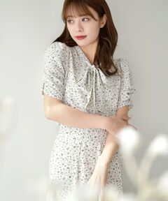 MAJESTIC LEGON / マジェスティックレゴン シャツ・ブラウス | ボウタイレディパターンブラウス