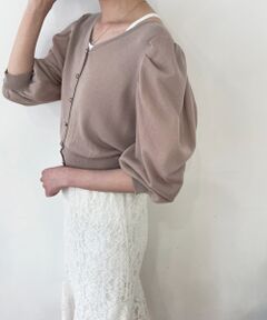 MAJESTIC LEGON / マジェスティックレゴン カーディガン・ボレロ | ボリュームスリーブシアーカーディガン