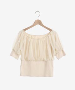 MAJESTIC LEGON / マジェスティックレゴン カットソー | チュールレイヤードトップス